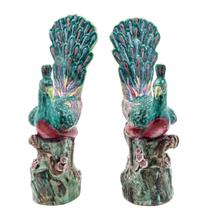 A Pair of Chinese Export Porcelain Figures Height 12 1/2 inches.