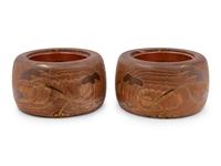 A Pair of Large Japanese Gilt Lacquered Paulownia Wood Hibachi