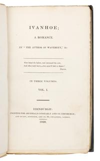 SCOTT, Walter, Sir (1771-1832). Ivanhoe. Edinburgh and London: for Archibald Constable and Co., Hurst, Robinson, and Co., 1820.