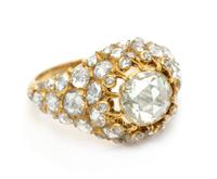 A Fine Gold and Rose Cut Diamond Ring, Circa 1890, 6.70 dwts.