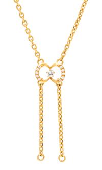 An 18 Karat Yellow Gold and Diamond Lariat Style Chain, Masriera, 6.60 dwts.