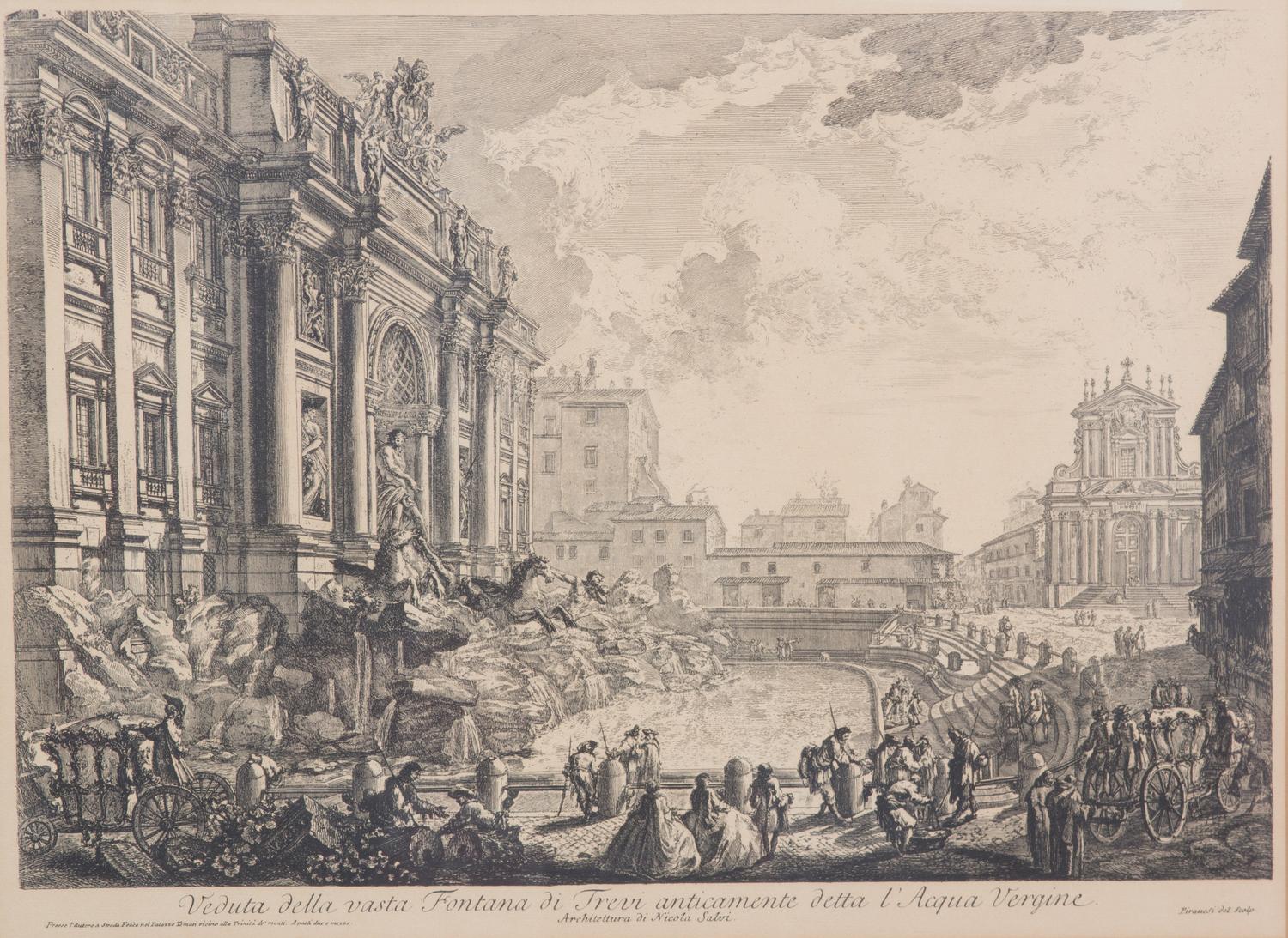 A Framed Francesco Piranesi Print Image area 15 3/4 x 22 1/4 inches. — LATE 19TH CENTURY