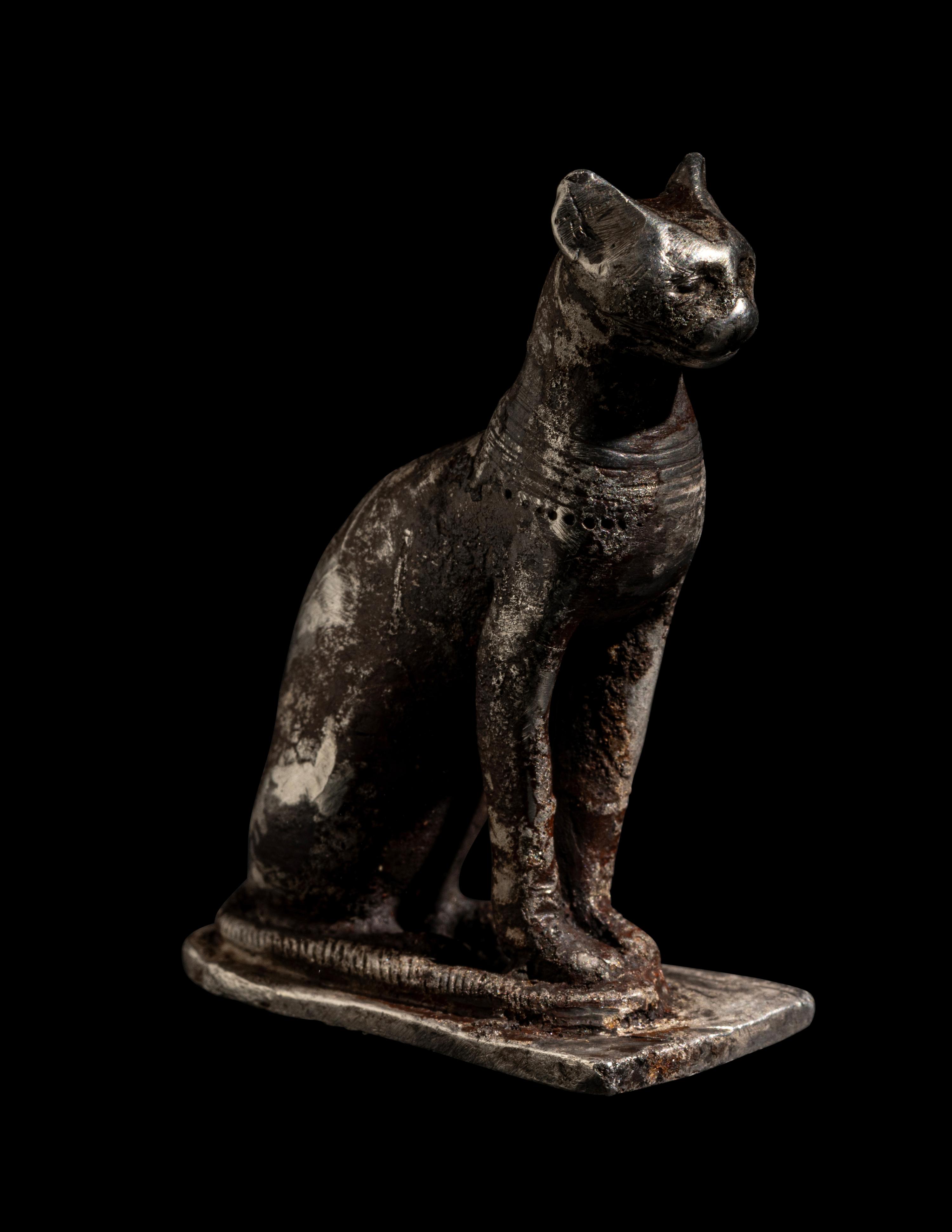 An Egyptian Silver Cat
