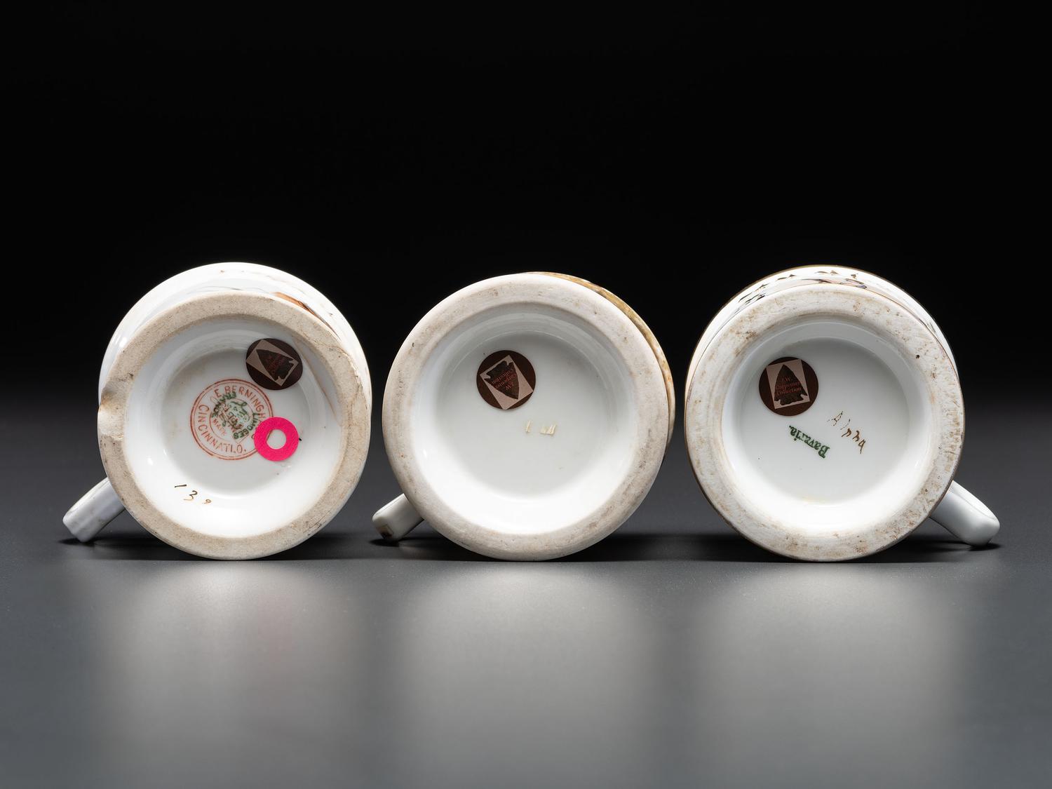 Three Tradesman's Porcelain Occupational Shaving Mugs