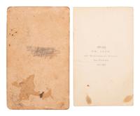 [WESTERN AMERICANA - MINING]. A group of 3 cartes de visite of gold miners with their equipment.