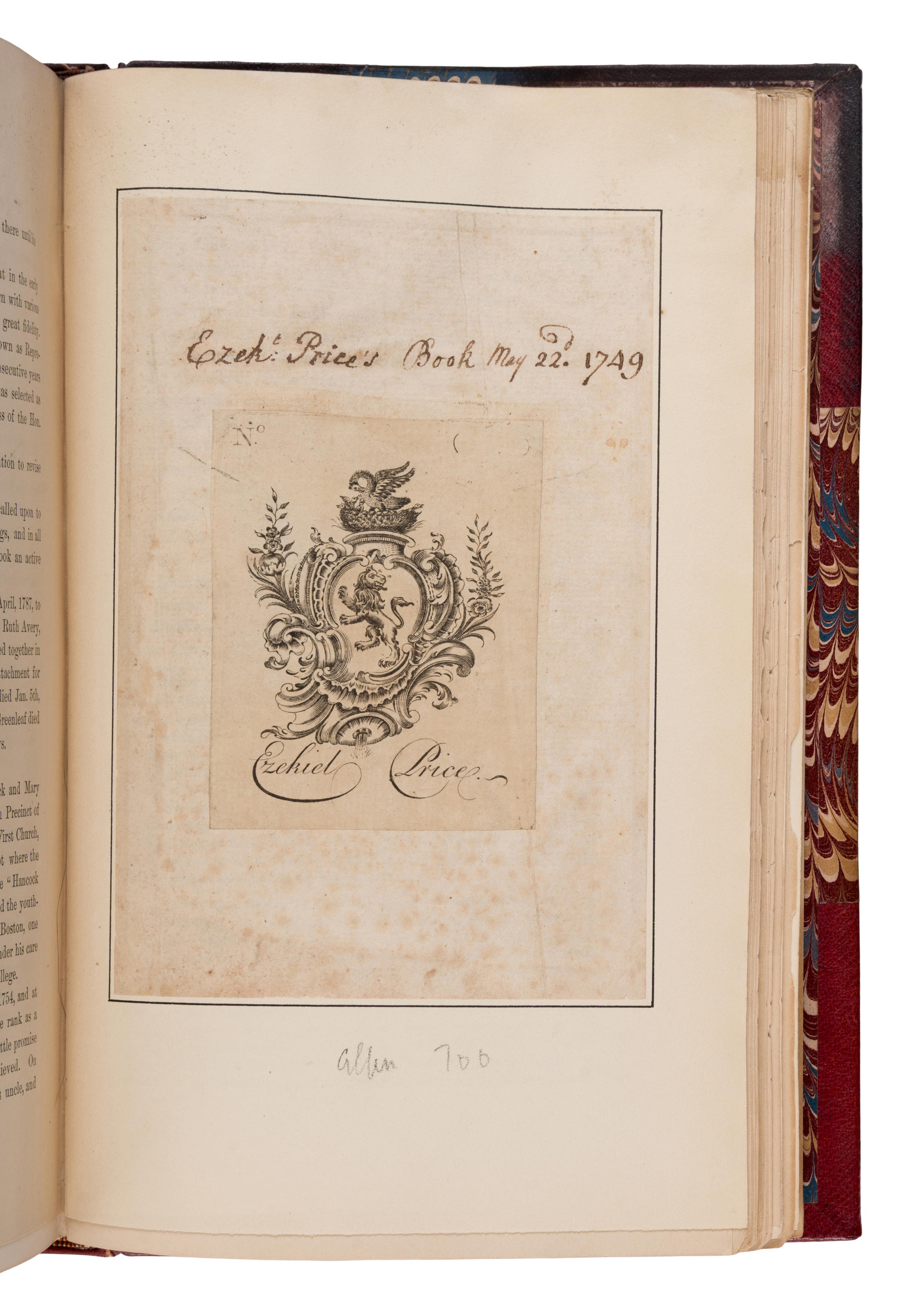[Massachusetts]. -- Pattee, William S. (1846-1911). A History of Old Braintree and Quincy, with a Sketch of Randolph and Holbrook . Quincy, Massachusetts: Published by Green & Prescott, 1878.