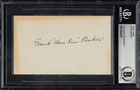 A Frank Home Run Baker Signed Autograph Index Card (Beckett Authentication Services)