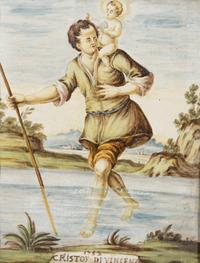 An Italian Ceramic Plaque