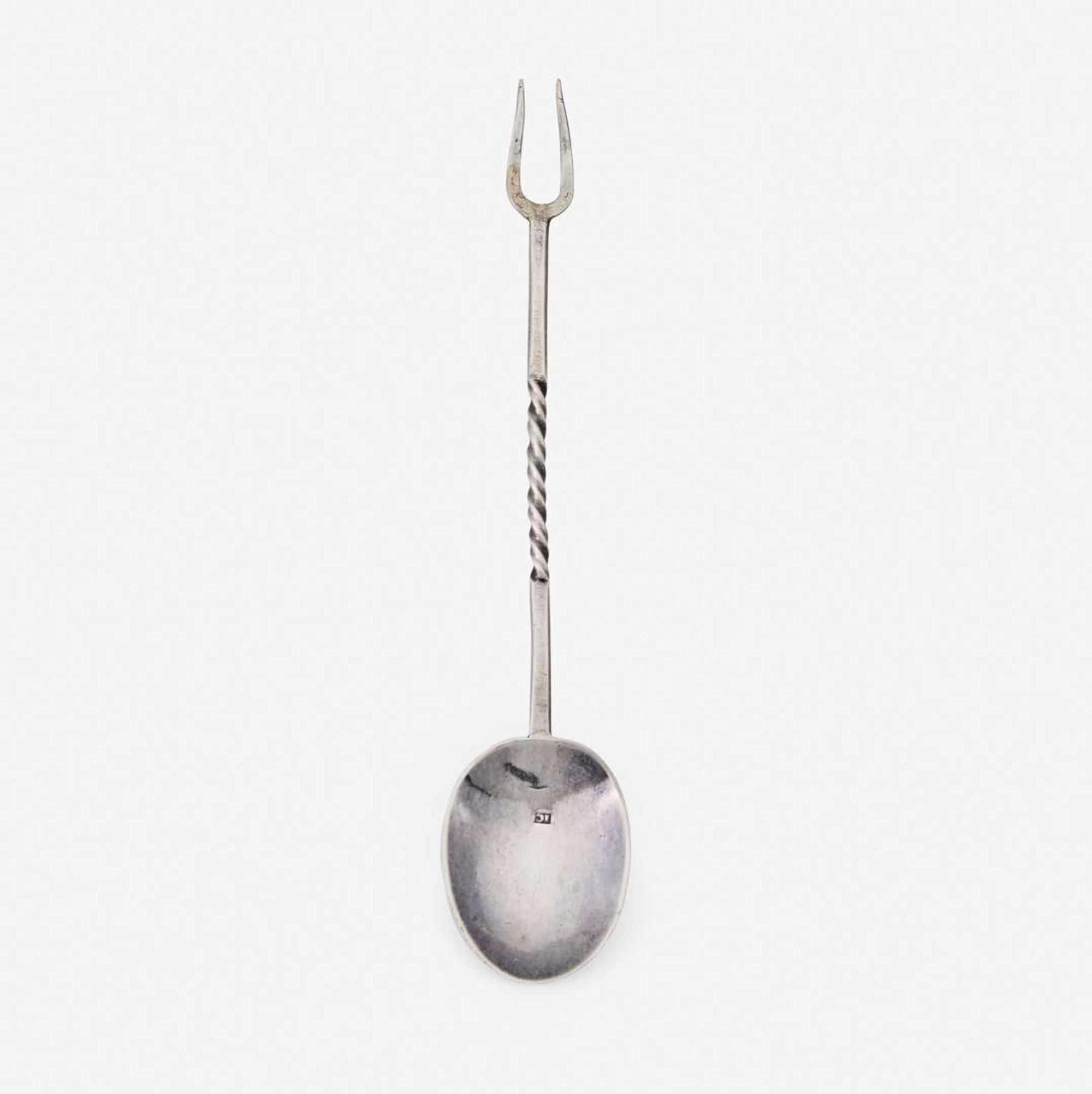 A rare silver sucket fork John Coney (1655-1722), Boston, MA, circa 1700