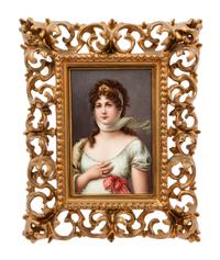 A German Porcelain Plaque Plaque 7 x 5 inches. — 19TH/20TH CENTURY