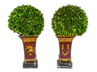 A Pair of Directoire Style Tole Jardinieres — 20TH CENTURY