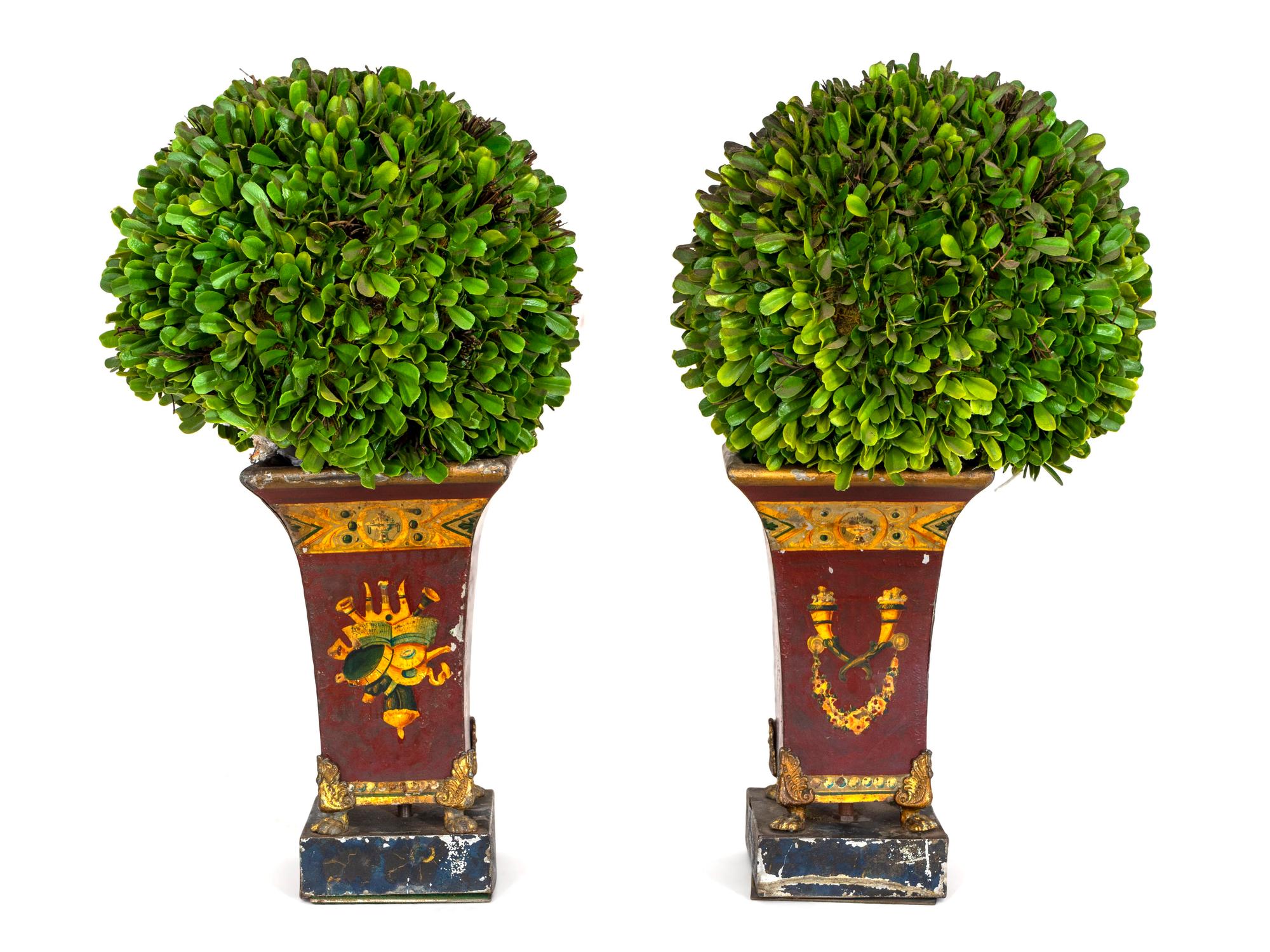 A Pair of Directoire Style Tole Jardinieres — 20TH CENTURY
