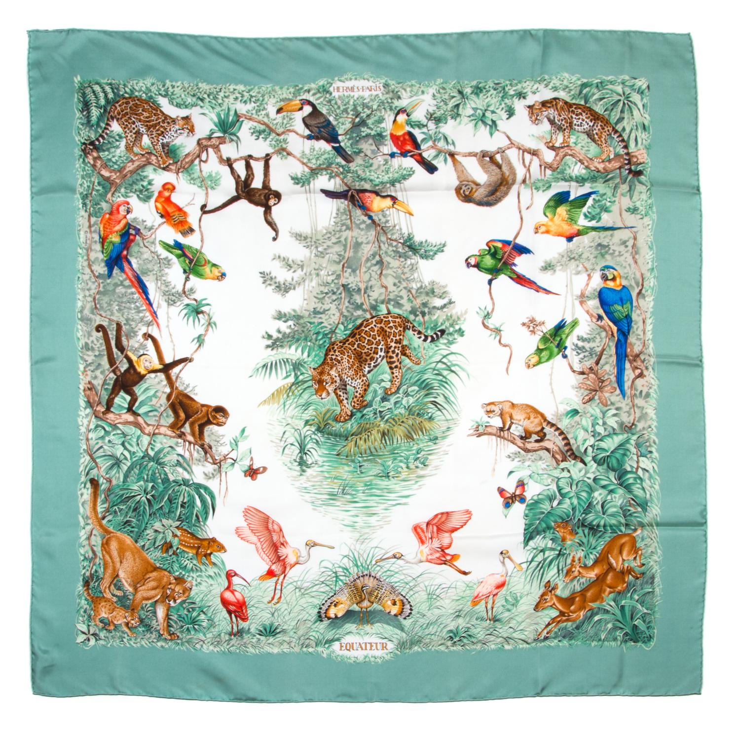 An Hermes 90cm Silk Scarf, 36" x 36".