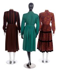 Four Vintage Yves Saint Laurent and Ungaro Ensembles & Dress, 1980-90s