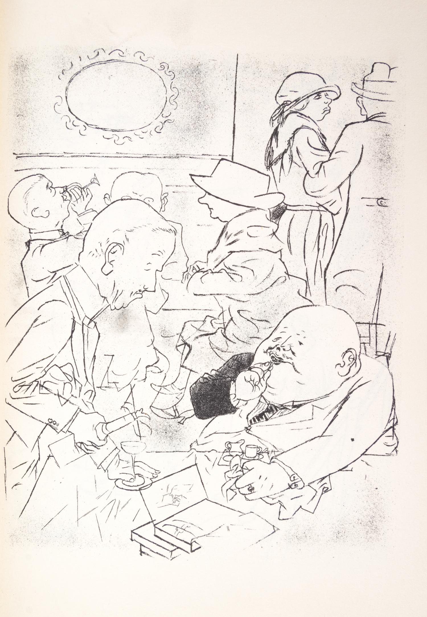 GROSZ, GEORGE. A group of four politically charged books illustrated by Grosz.