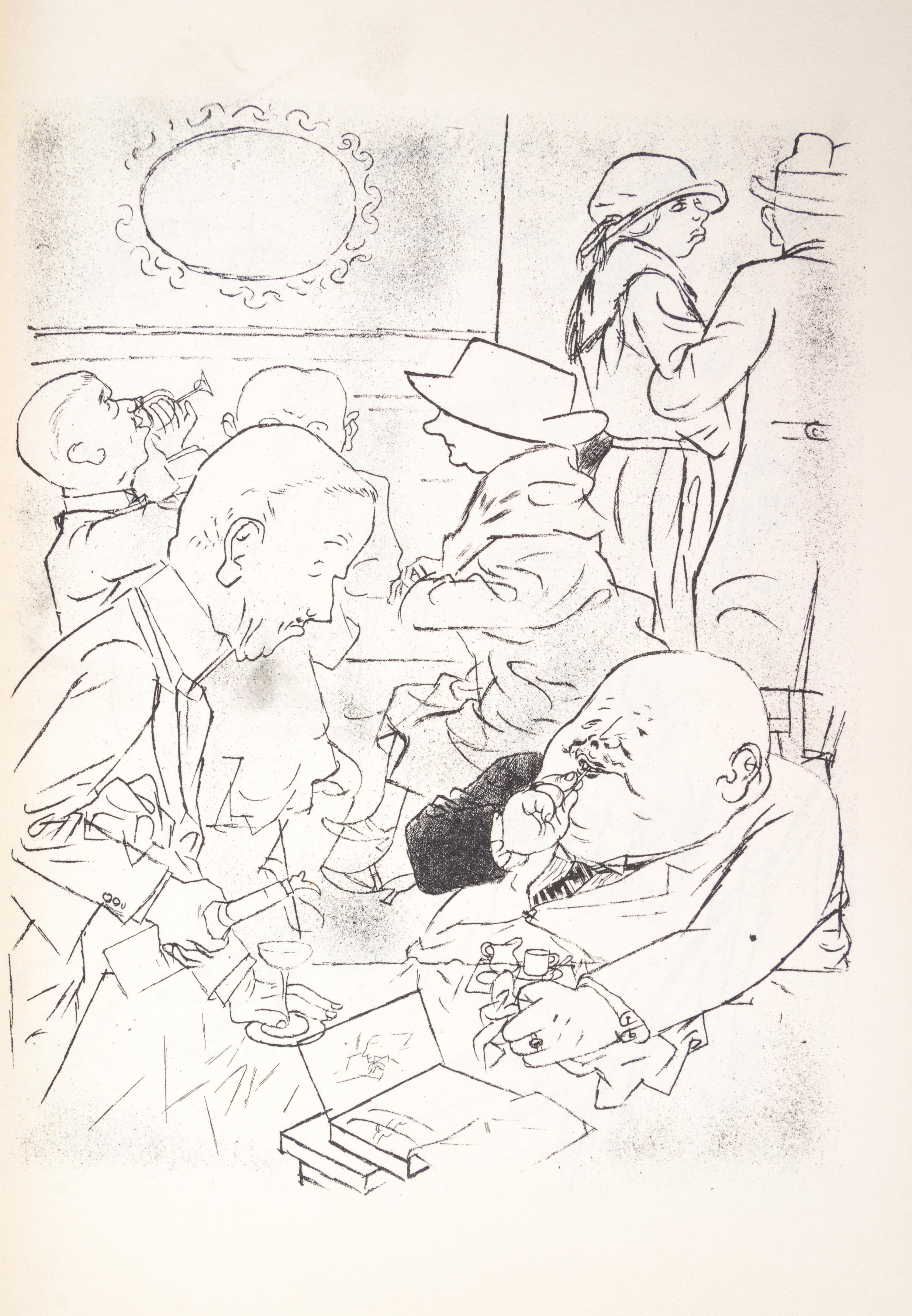 GROSZ, GEORGE. A group of four politically charged books illustrated by Grosz.