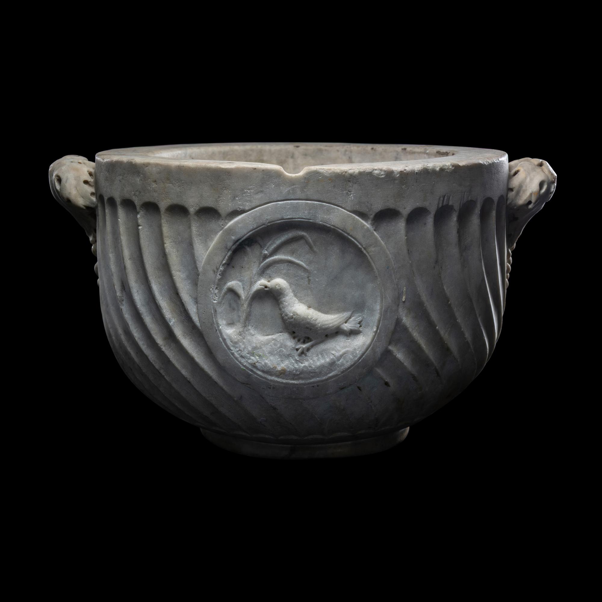 A Roman Marble Cinerarium