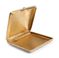 A Russian Silver-Gilt and Enamel Cigarette Case