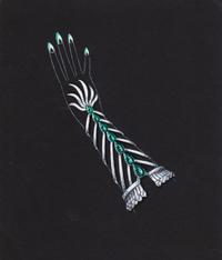 A Collection of Original Gouache on Paper Jewelry Designs by Anne Howe Geyer for Trabert & Hoeffer-Mauboussin and Others, Circa 1950's,