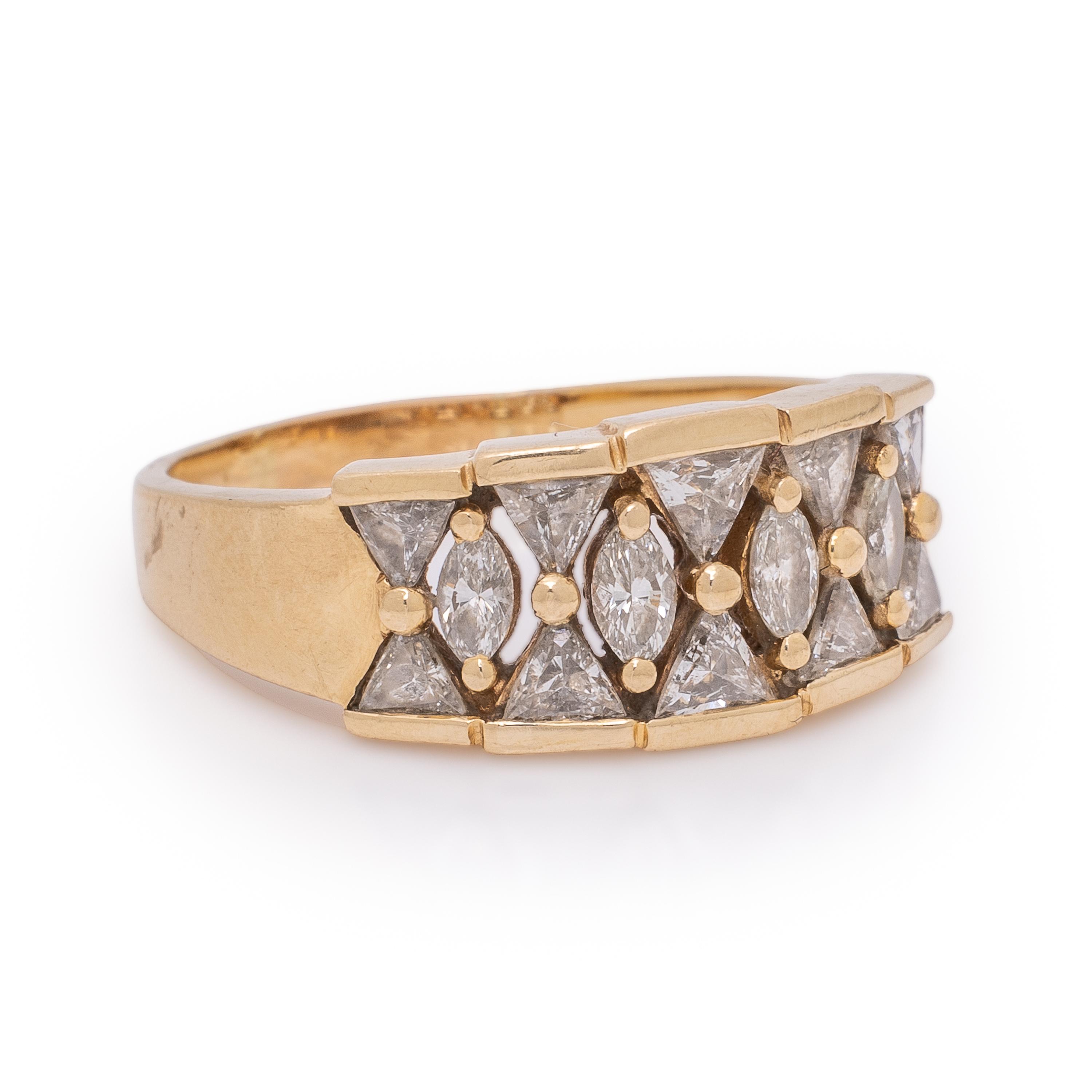 Diamond and Yellow Gold Ring