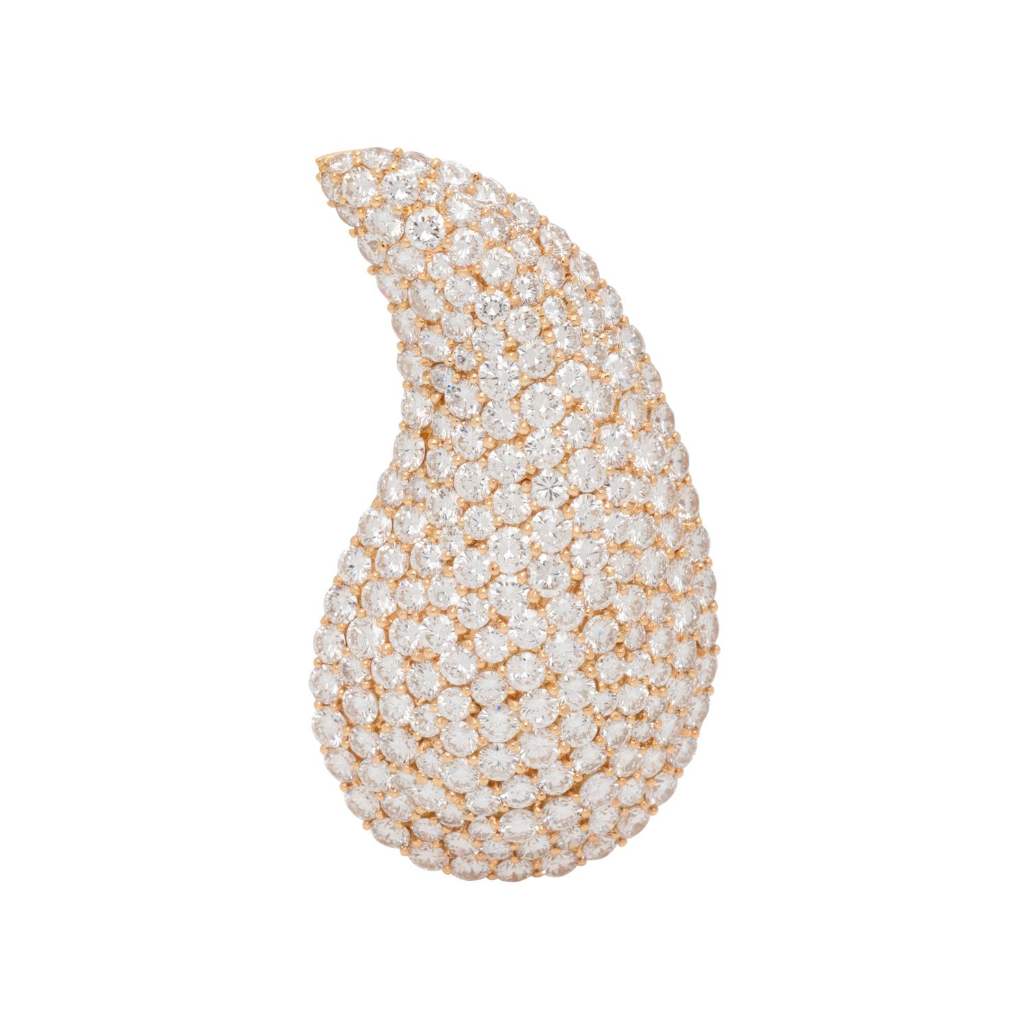 VAN CLEEF & ARPELS, DIAMOND PAISLEY BROOCH