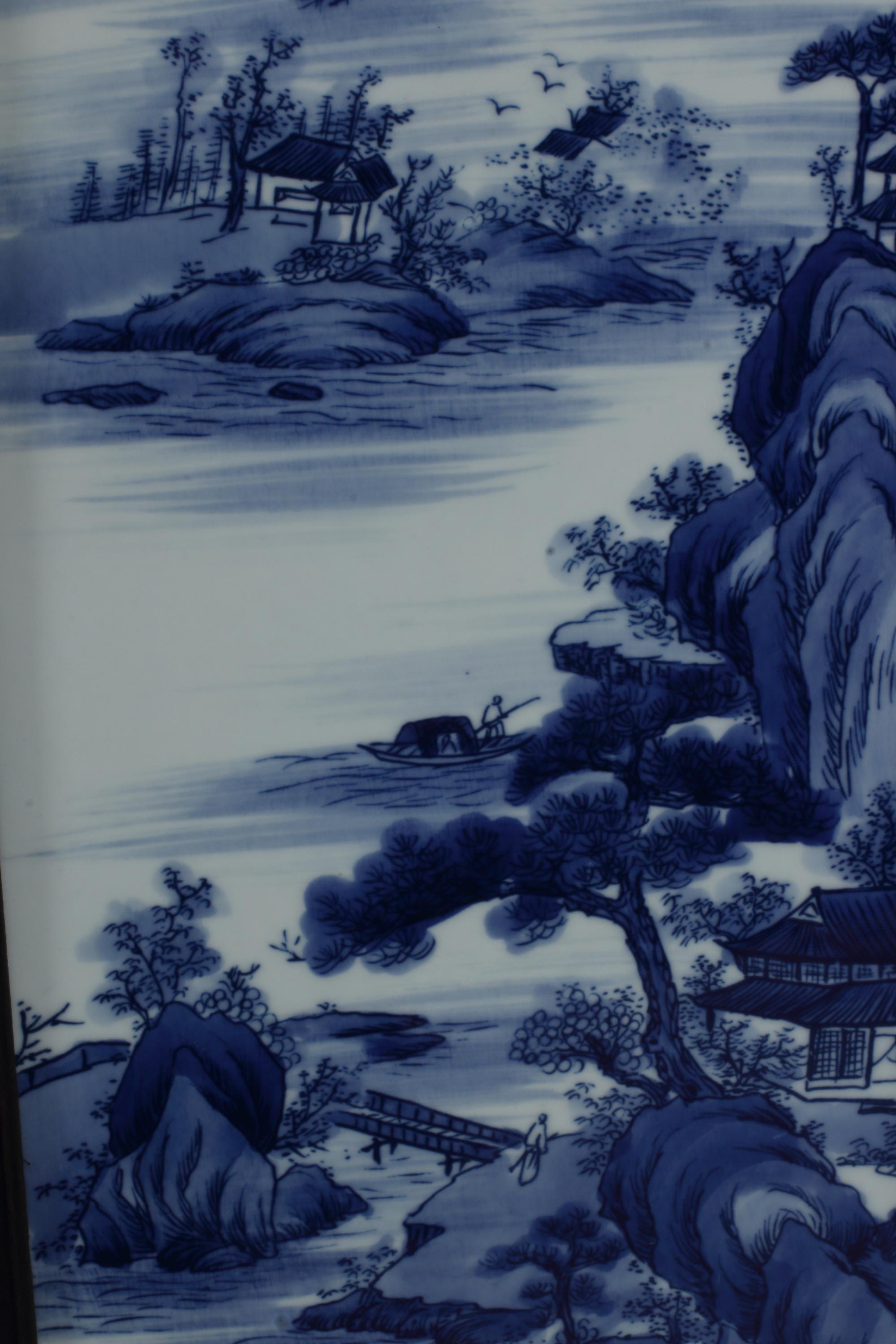 A Set of Four Framed Chinese Porcelain Plaques