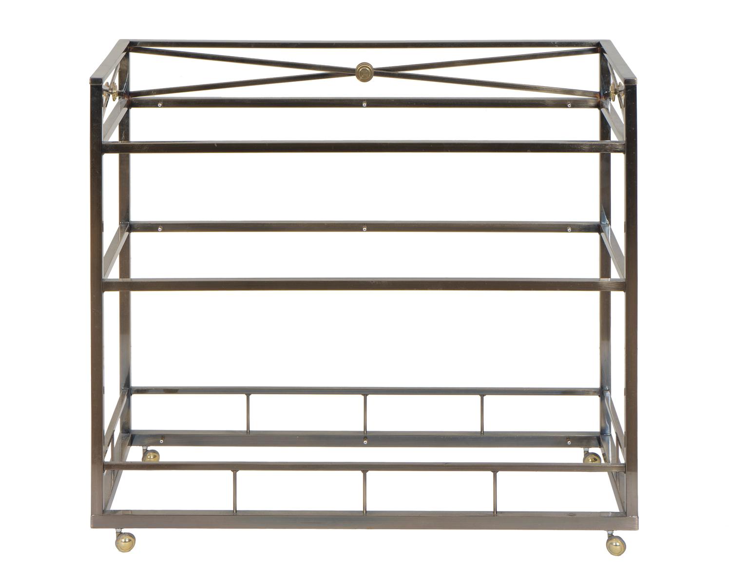A Neoclassical Style Brass Mounted Steel Etagere — 20TH CENTURY