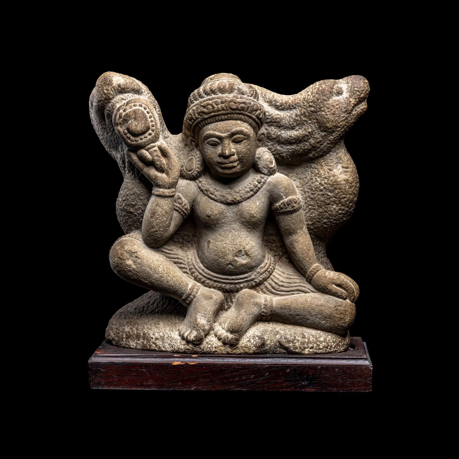 A Khmer Sandstone Carving