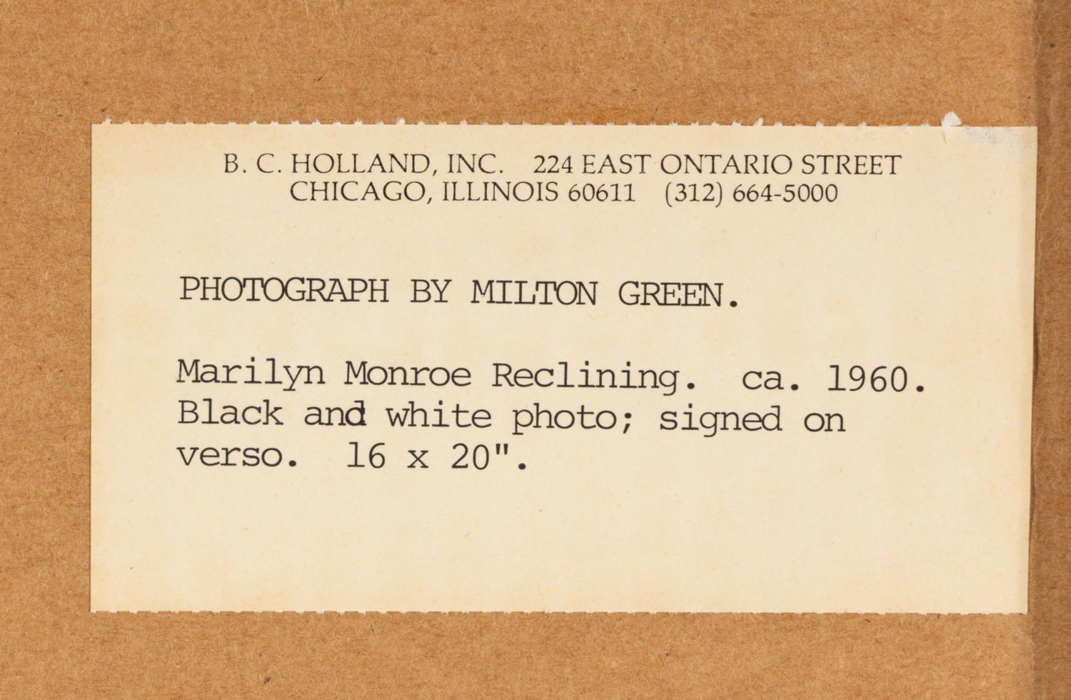 Marilyn Monroe Reclining , c. 1960