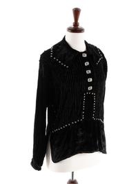 Navajo Velveteen Blouse, with Silver Concha Buttons