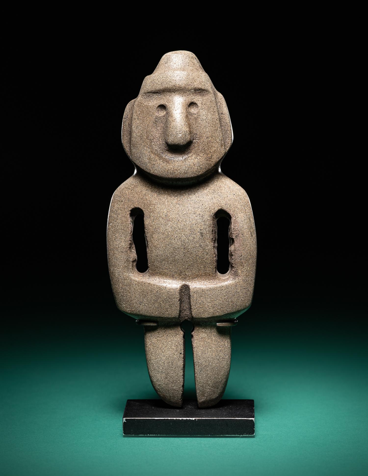 A Mezcala Metadiorite Figure with Headdress