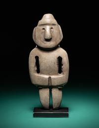 A Mezcala Metadiorite Figure with Headdress