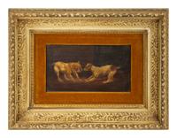 A Group of Three Paintings of Dogs