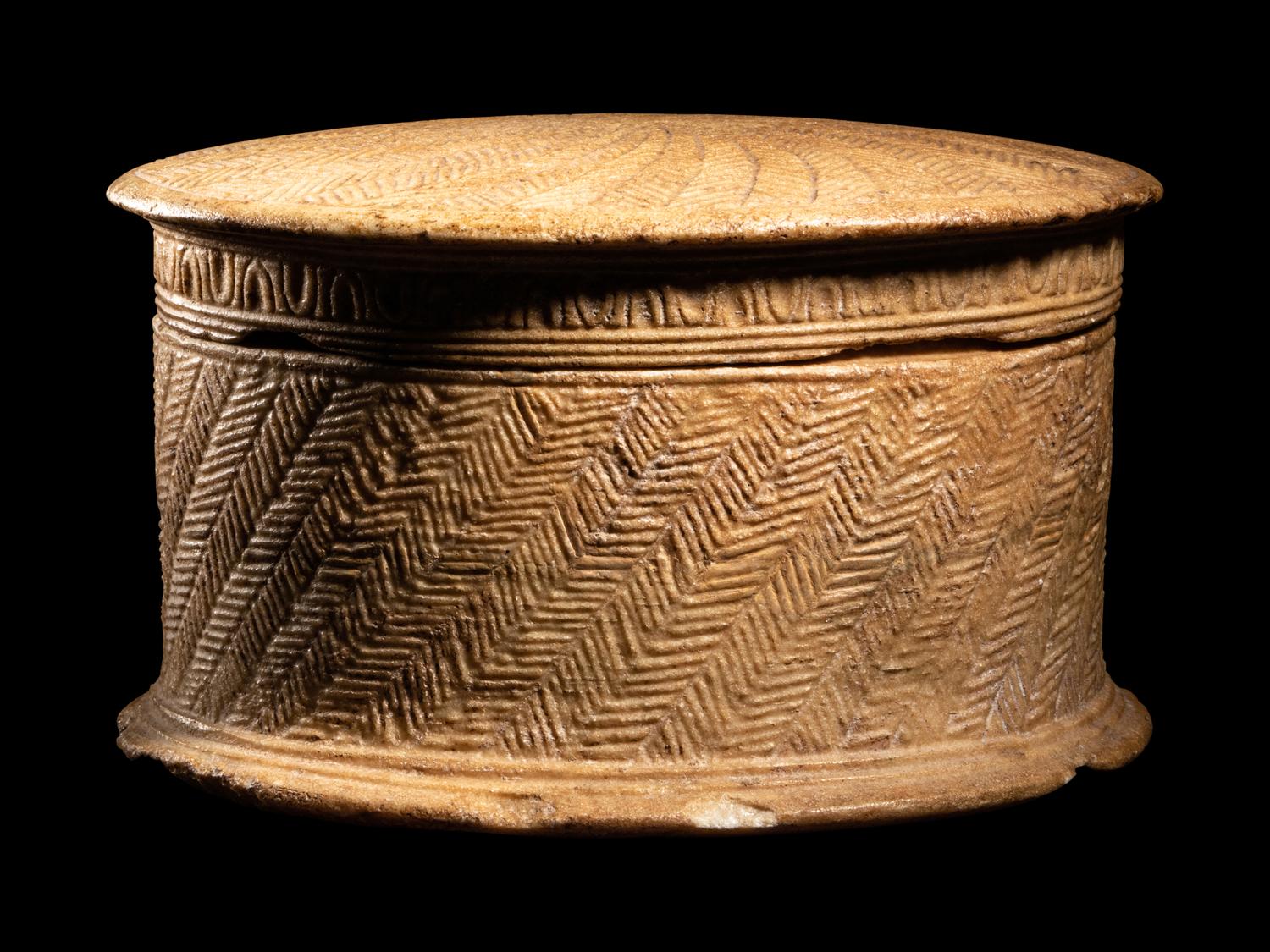 A Greek Marble Pyxis