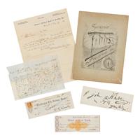 [Americana] Group of 5 items related to prominent 19th century Americans