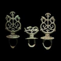Three Romano-Celtic Bronze Chariot Attachments