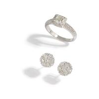 COLLECTION OF DIAMOND AND WHITE GOLD JEWELRY