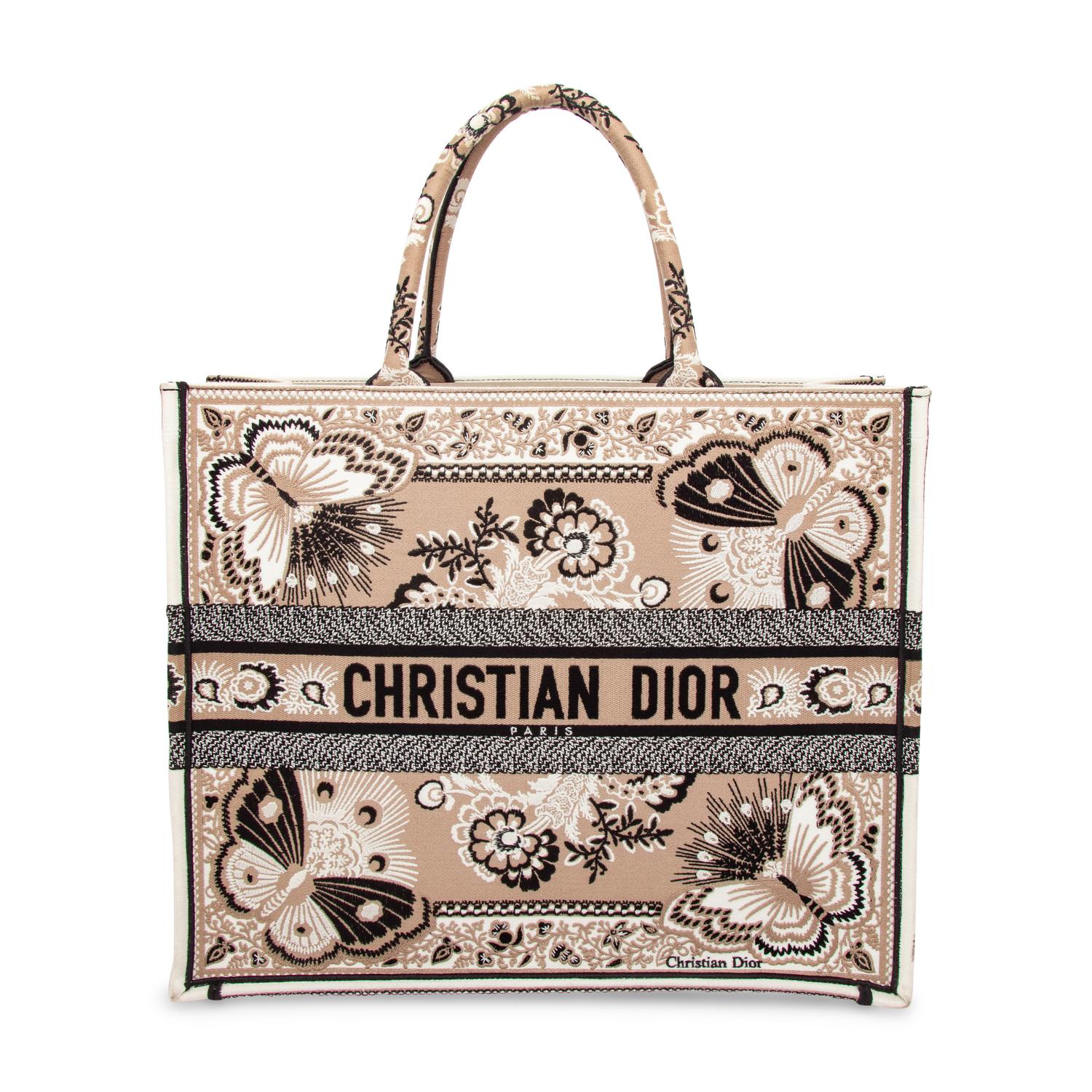 CHRISTIAN DIOR, LARGE BUTTERFLY BOOK TOTE