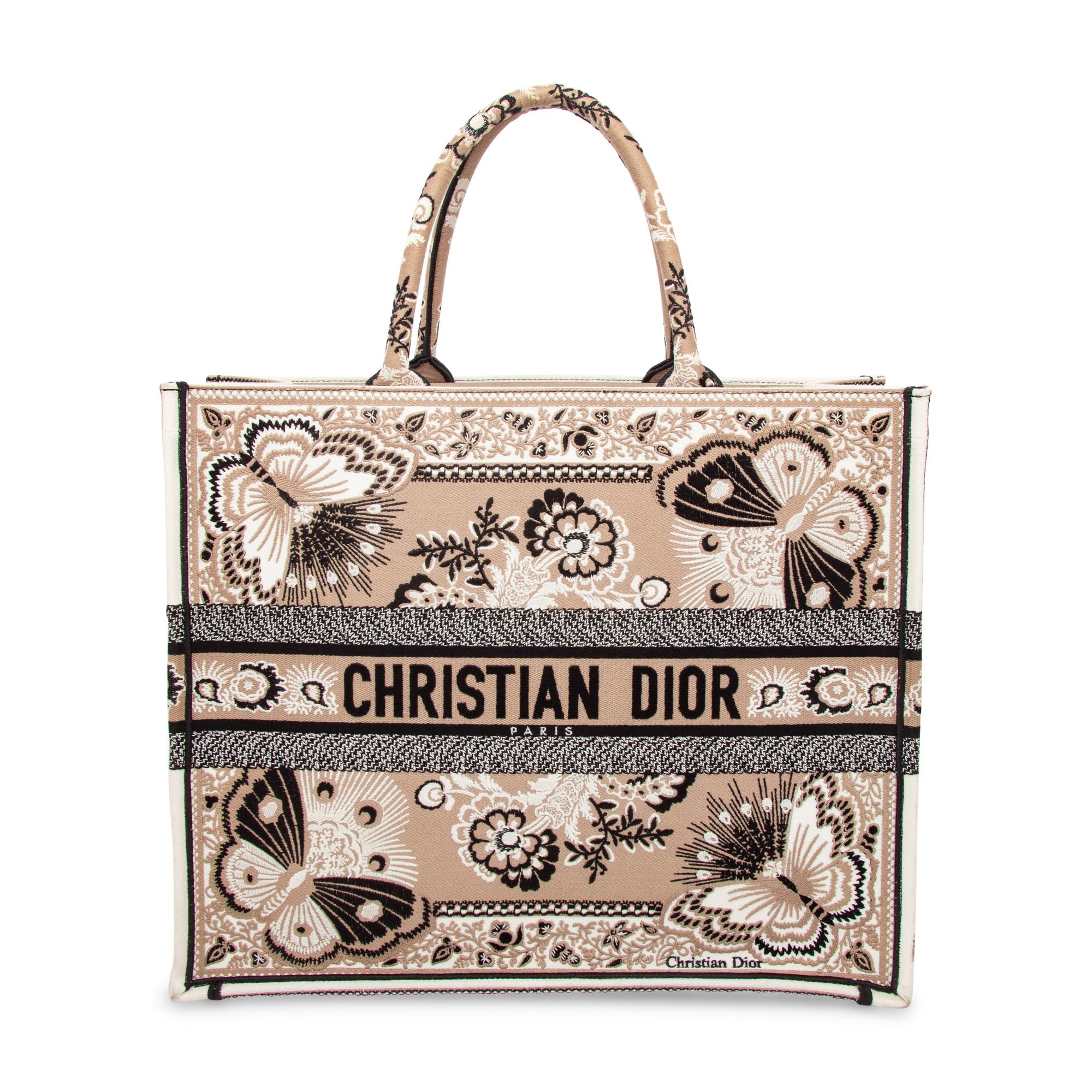 CHRISTIAN DIOR, LARGE BUTTERFLY BOOK TOTE