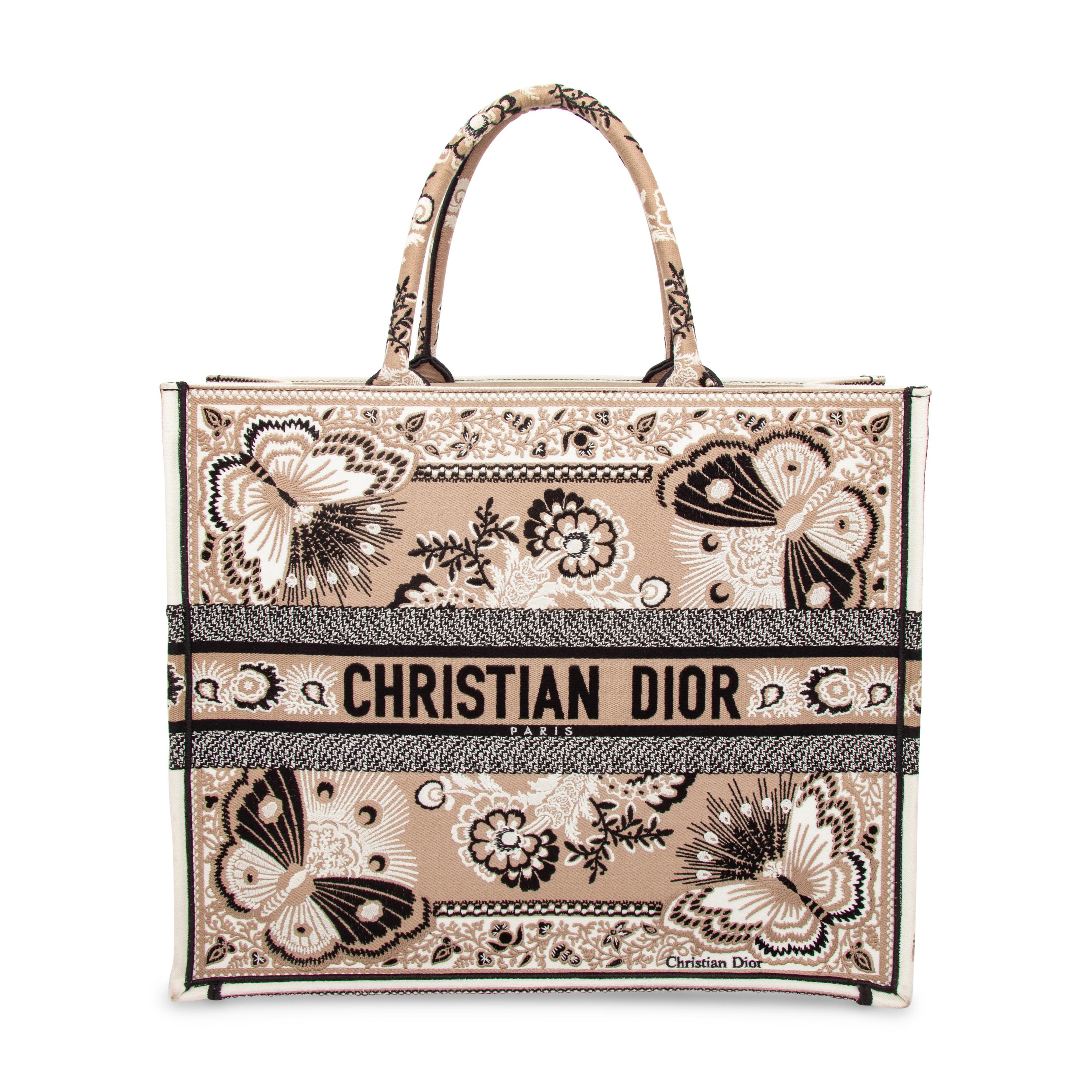 CHRISTIAN DIOR, LARGE BUTTERFLY BOOK TOTE