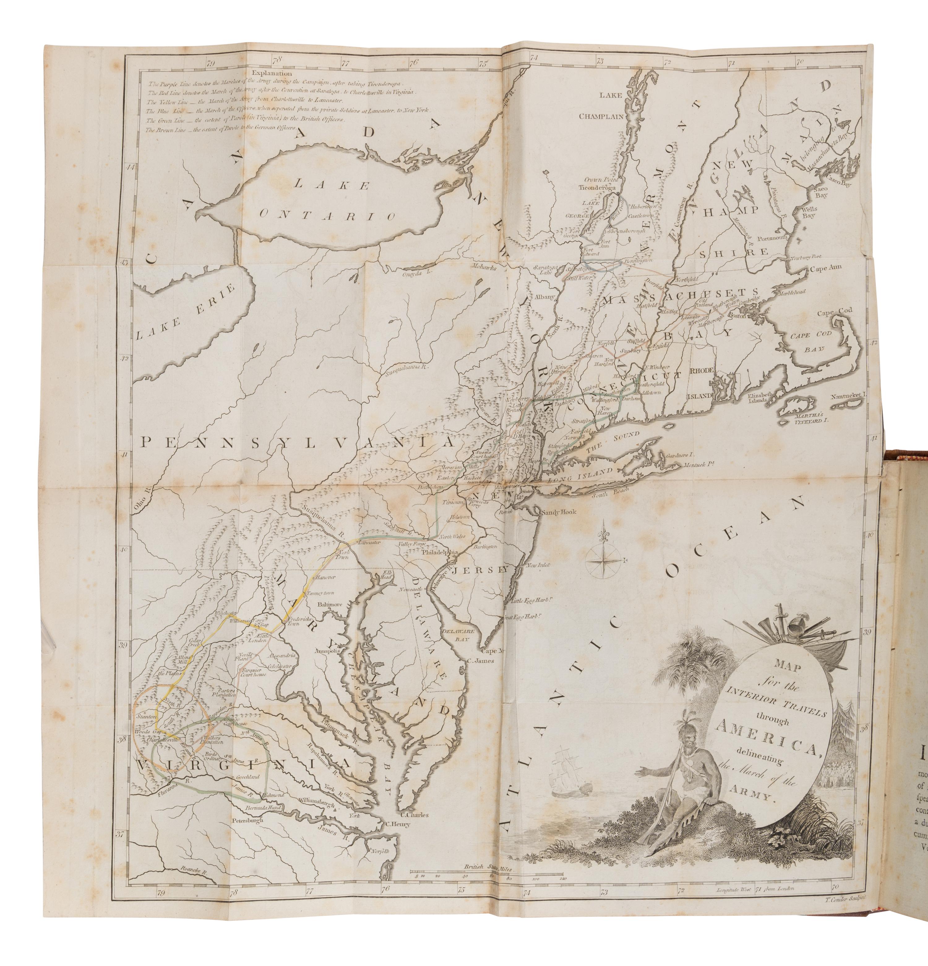 Anburey, Thomas (1759-1840). Travels Through the Interior Parts of America in a Series of Letters by an Officer. London: Printed for William Lane, 1791.