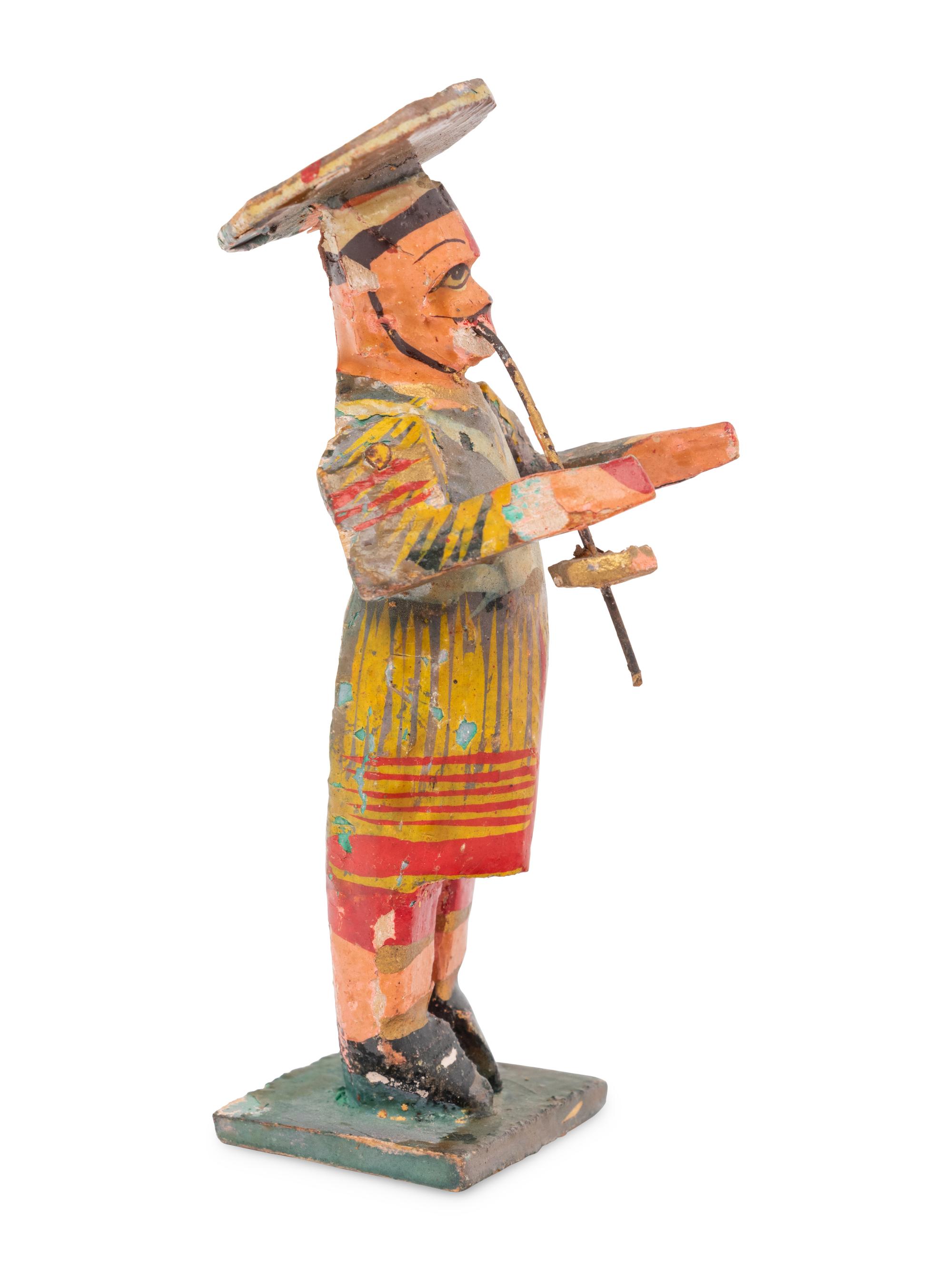 Eight Russian Polychromed Carved Wood Marchind Band Figures