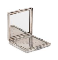 A Tiffany & Co. Silver, 14-Karat Gold and Gemstone-Inset Compact