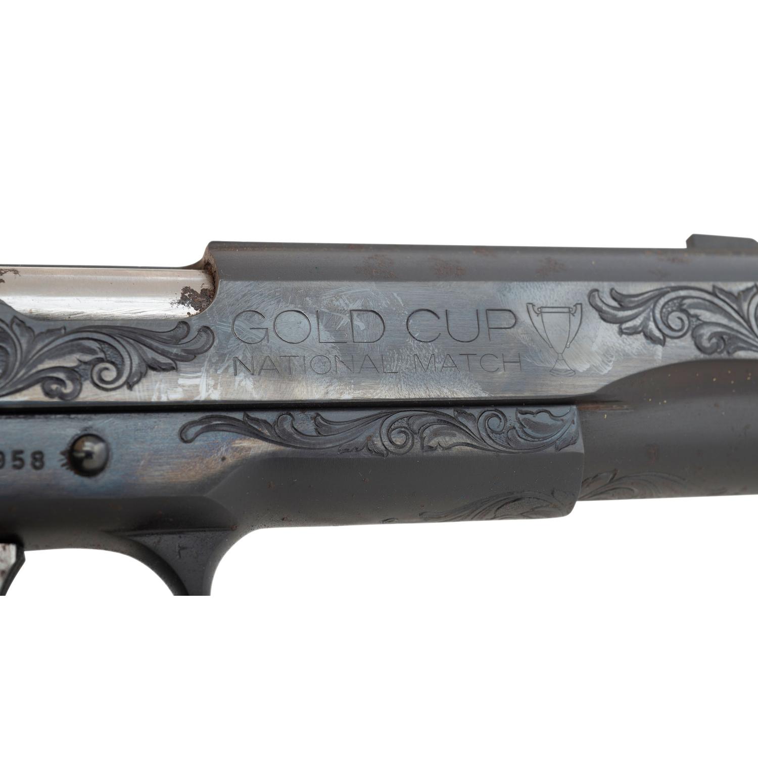 *2 of 2 Consecutively Numbered Colt Custom Shop Engraved Gold Cup National Match Pistol in Factory Box