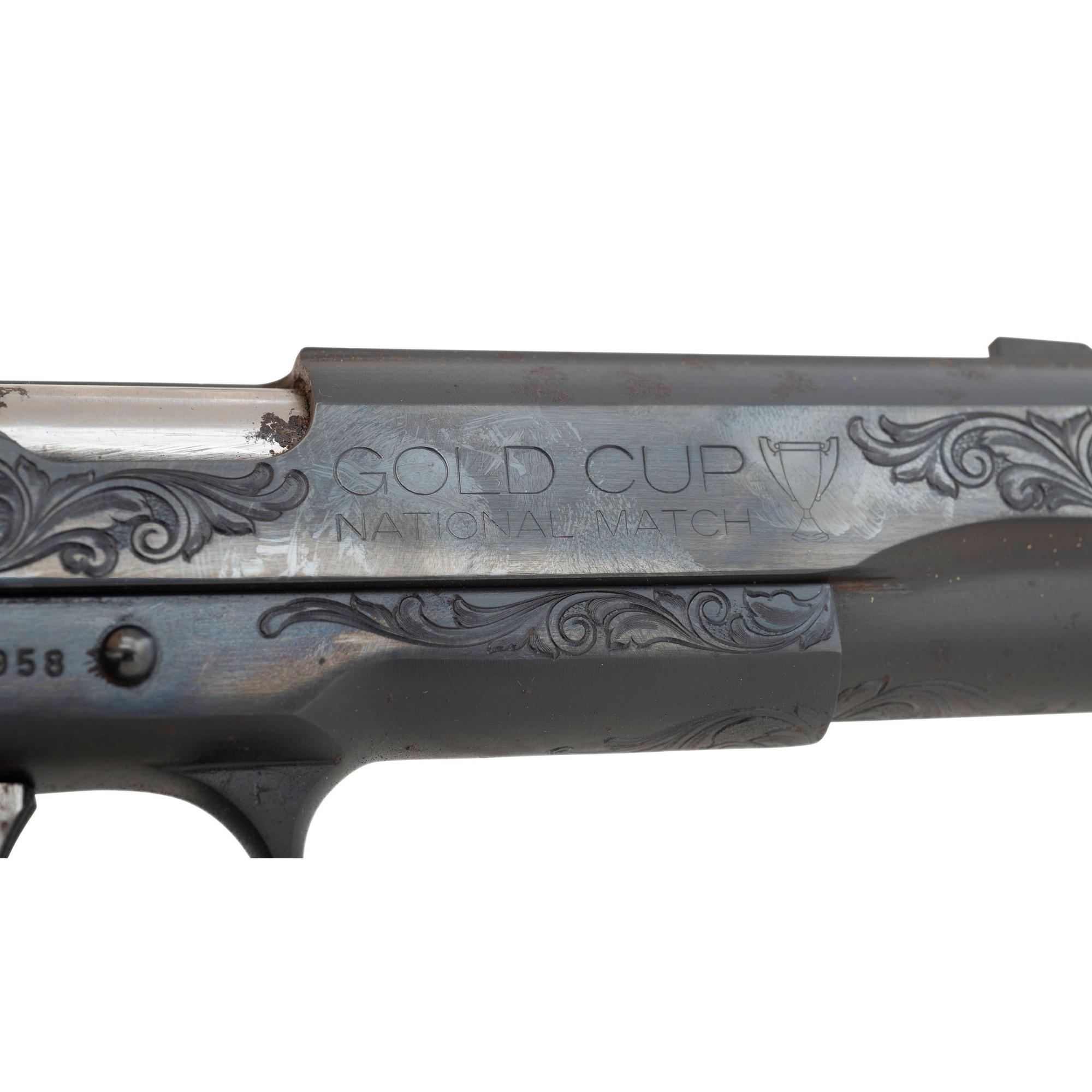 *2 of 2 Consecutively Numbered Colt Custom Shop Engraved Gold Cup National Match Pistol in Factory Box