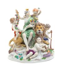 A Meissen Porcelain Figural Group Height 9 inches. — LATE 19TH/EARLY 20TH CENTURY