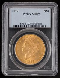A United States 1877 Liberty Head $20 Gold Coin