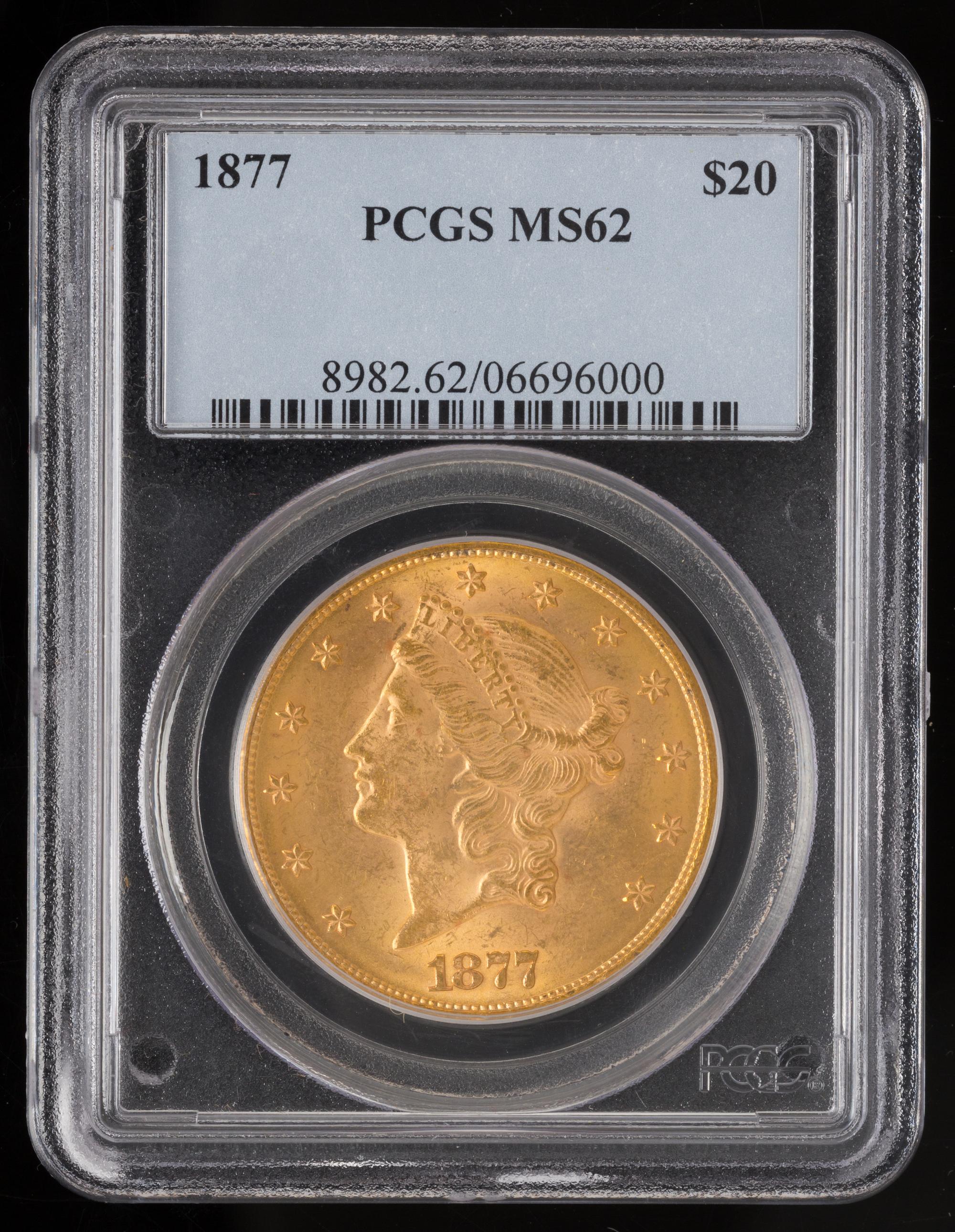 A United States 1877 Liberty Head $20 Gold Coin