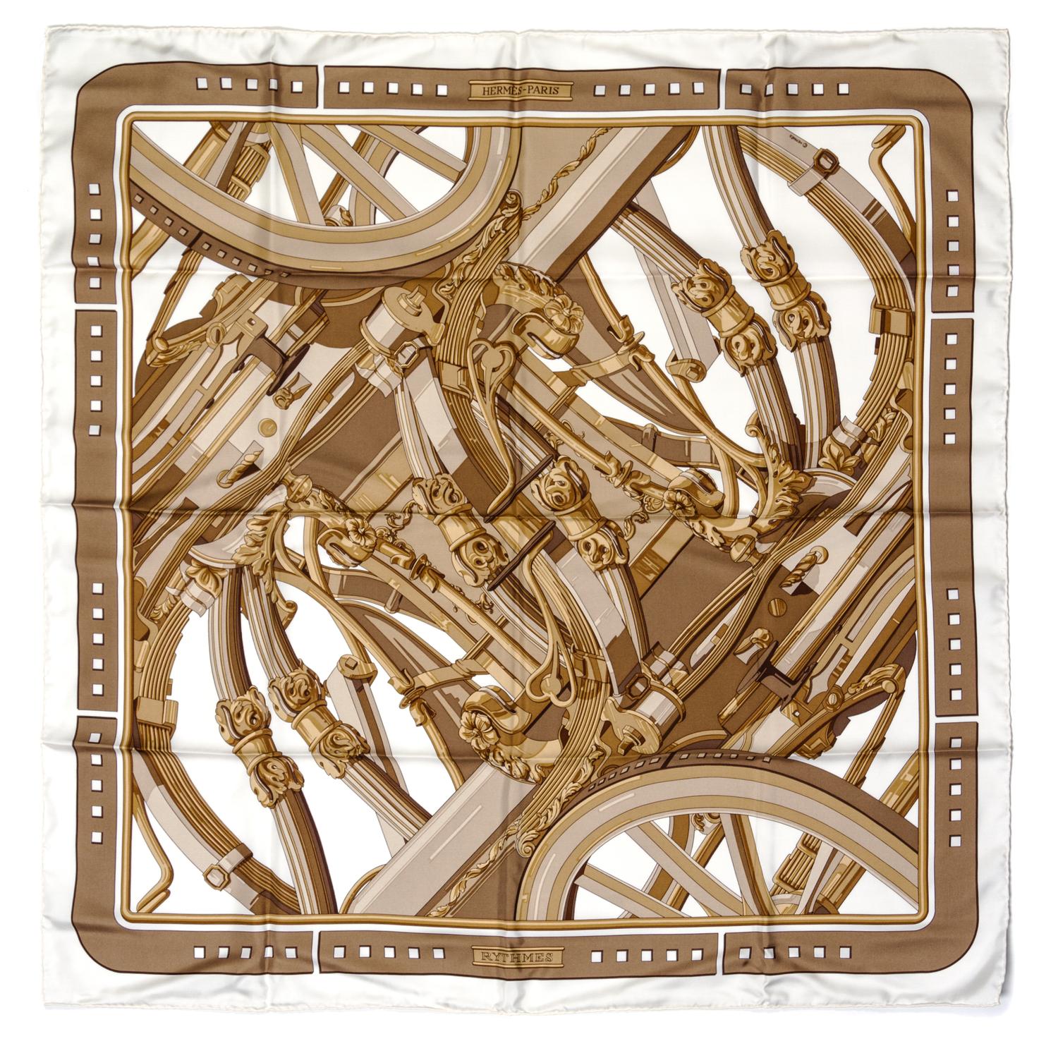 An Hermes Silk Scarf, 35 x 35 inches.