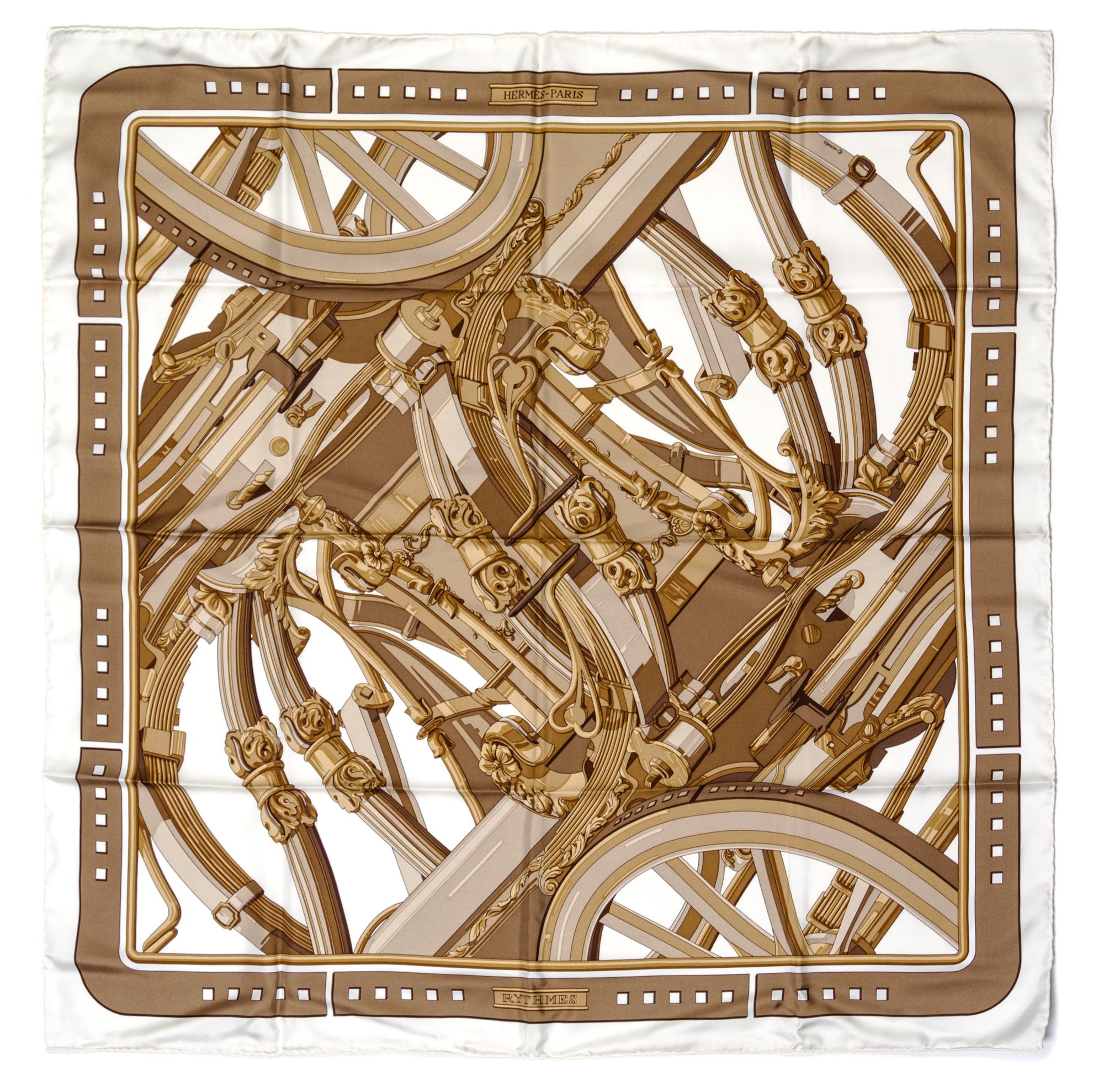 An Hermes Silk Scarf, 35 x 35 inches.